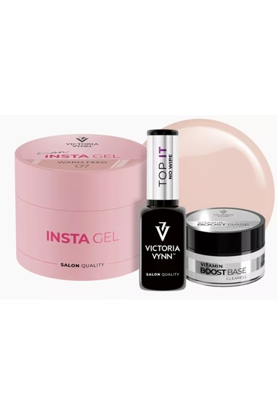 VICTORIA VYNN Pachet Insta Gel 07 Warm Feed, Top IT, Boost Base Vitamin Clearell