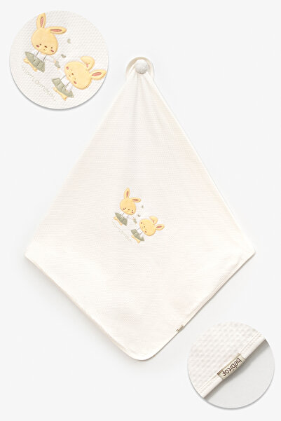 Bebitof Cute Rabbits Patterned 85X88 Cm. Double Layer Quilted Blanket