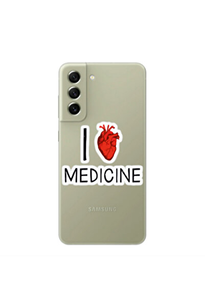 Other Samsung S21 I Love Medicin Transparent Silicone TPU Θήκη