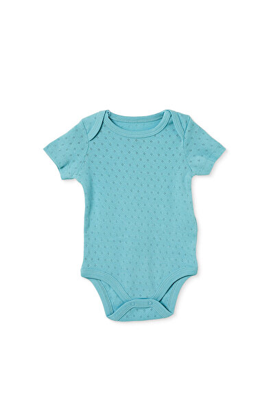 ebebek Hello Baby HelloBaby Erkek Bebek Jakarlı Body Çıtçıtlı Zarf Yaka Short...