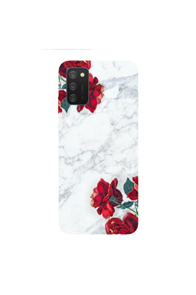 Other Samsung A03S red roses marble Transparent Silicone TPU Θήκη