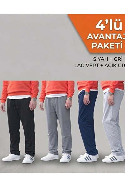 green poll Men's Baggy Sweatpants 4-Piece Advantage Pack - Summer Loose Fit S...