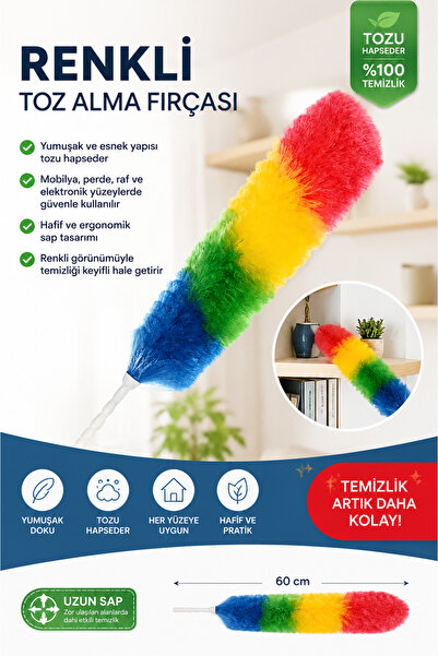 FBZhome Anti Statik Tüy Toplama Fırçası Toz Alma Püskülü Temizlik Bezi