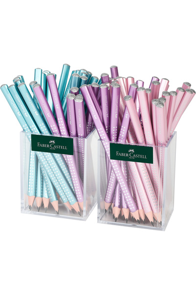 Faber Castell Спаркъл Джъмбо Графитен молив 2 x 36 Пластмасова кутия 2023 Фаб...