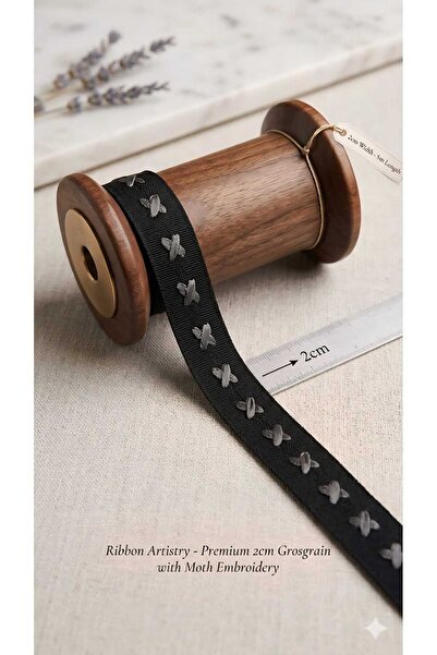 satab French Special Design Leather Ribbon -2Cm -25Meters