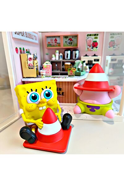 DEK Sünger Bob Patrick Trafik Konisi Temalı Mini Figür Seti – Koleksiyonluk D...