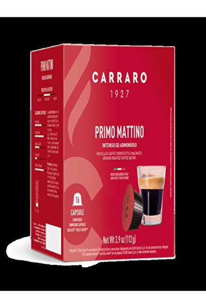 Carraro Capsule cafea Primo Mattino compatibile Dolce Gusto, 16 capsule, 112 gr
