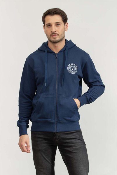 VERSACE JEANS COUTURE Erkek Fermuarlı Sweatshirt Çok Renkli
