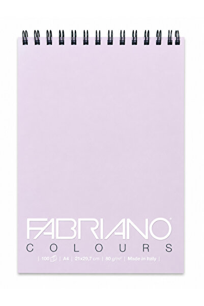 Fabriano Caiet de scris Colors A4 100 de pagini cu spirală - Lavanda