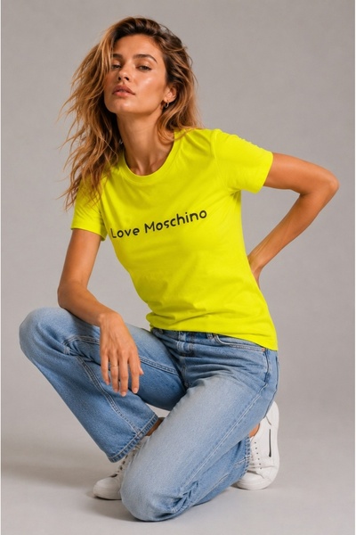 Love Moschino Slim Fit T-Shirt Women Stretch Cotton