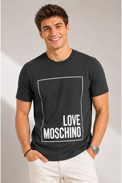 Love Moschino 100% Cotton Big Box Branding Regular Fit T-Shirt