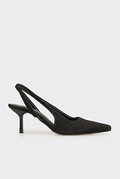 Elle Shoes Siyah Deri Kadın Klasik Ayakkabı