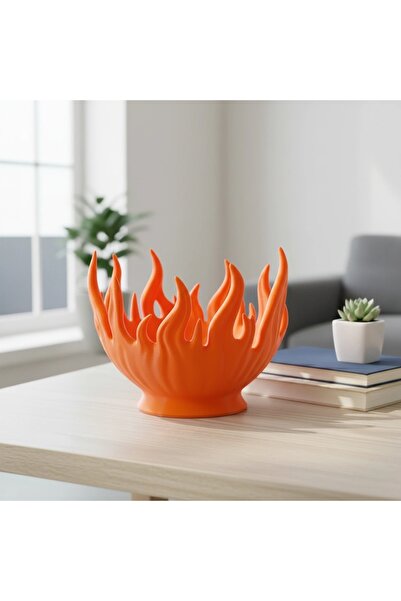 OEM Decorative Flame Bowl, 3D Printed, Small Object Holder, Modern Design