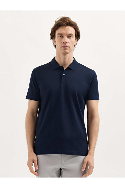 Karaca Lacivert T-Shirt-Polo Yaka Tişört