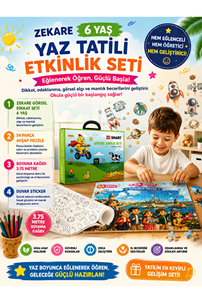 Kontrol Yayıncılık Zekare 6 Yaş Yaz Etkinlik Seti