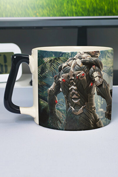 ZipZap Crysis Printed Ceramic Luxury Mug (1 Piece) Special Black Handle Wave ...