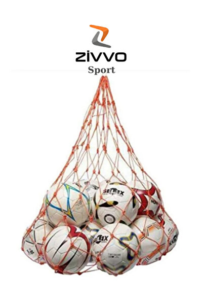 Zivvo Top Taşıma Filesi - TOTF10 KIRMIZIBEYAZ Futbol Voleybol Taşıma File 13-...