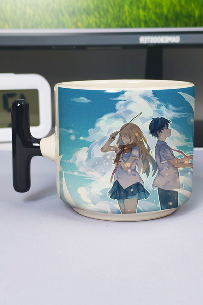 ZipZap كوب سيراميك فاخر مطبوع عليه أنمي Your Lie in April (قطعة واحدة) على شك...
