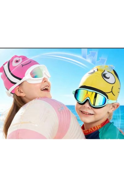 charmerprincesses Wide Angle Anti-Fog Uv Children's Swimming Goggles with Ear Plugs Pool and Sea Goggles Diving Goggles