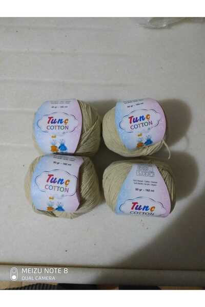 Tunç Cotton Amugurimi Yarn 4 Pieces Beige Colar: 346