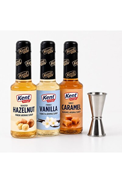 VESTRON Homebarista Kahve Şurubu Set 3x100 ML| Çelik Ölçek Jigger 15/30 ML