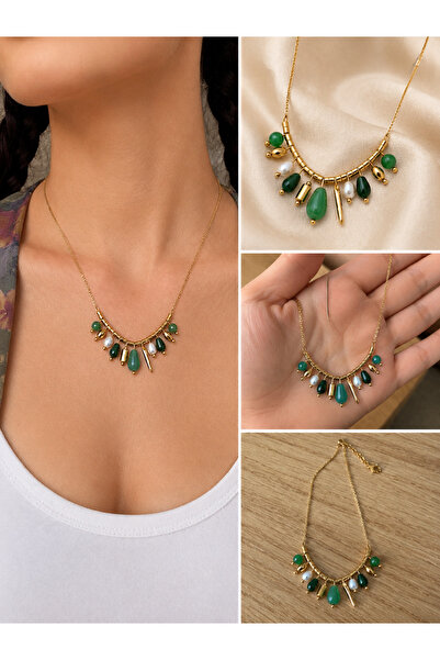 Retrobird Minimal Bohemian Necklace Women's Green