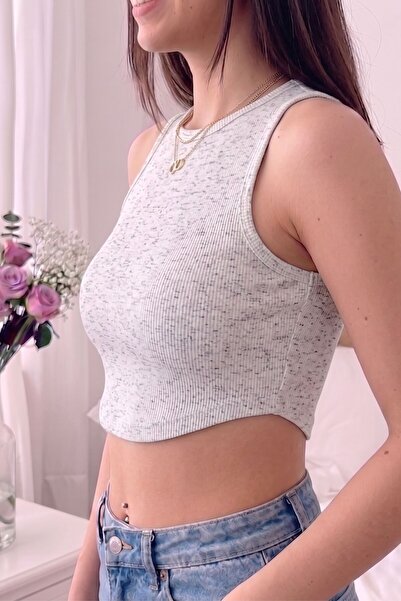 Mood Lab Γυναικείο εσώρουχο Crop Top με κούφιο κούφιο καμίνι