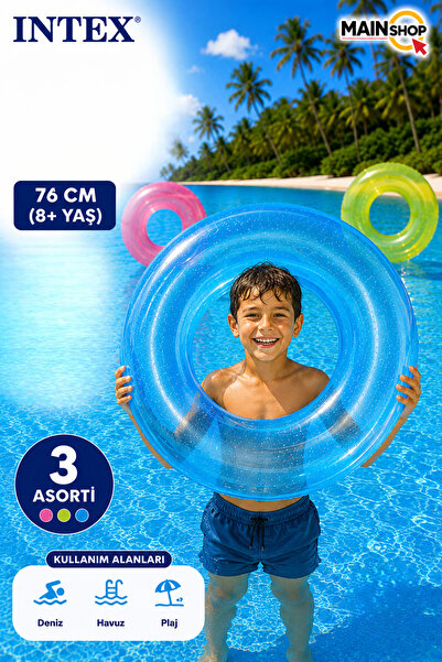 MAİN SHOP Intex Transparent Colorful Neon Children's and Adult's Sea Ring 76 ...