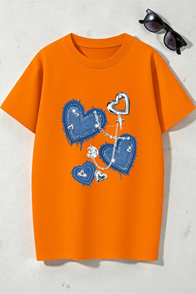 trendypassion Tricou unisex cu inimă imprimată