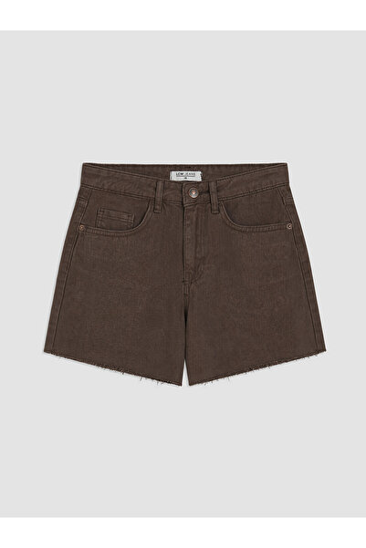 LC Waikiki Nevavm High Waist Women's Jean Shorts with Difference
