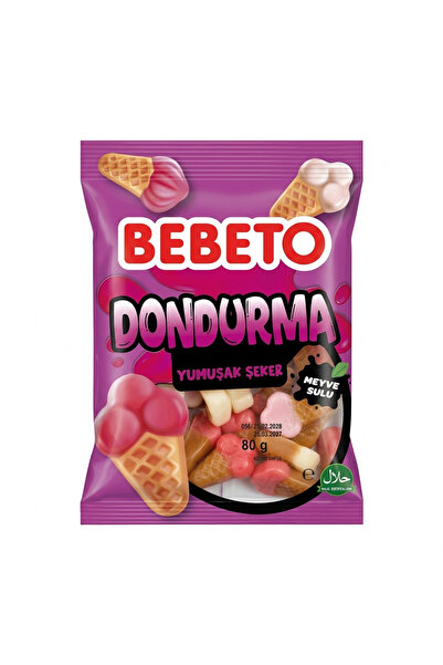 BEBETO Dondurma Yumuşak Şeker Jelibon 80 g 3 adet