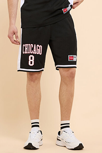 R&B Printed Shorts with Drawstring Waist