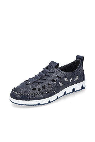 Rieker Women's casual cut-out navy blue shoes 49956-14