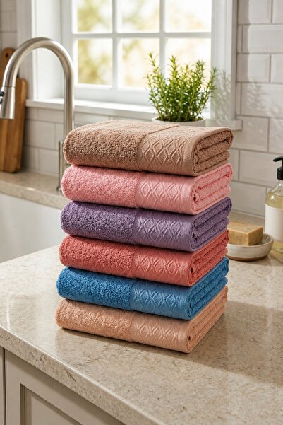 Bikaya Home Nurpak 30X50 Diamond Kitchen Towel |   6 Pieces |   100% Cotton |...