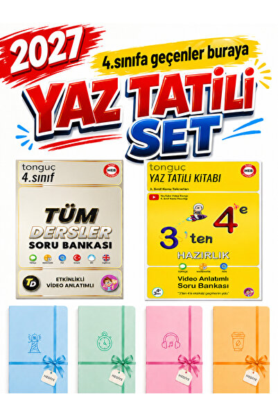 Tonguç Yayınları Tonguç 3'ten4'e Hazırlık Kitabı 4.Sınıf Tüm Dersler Soru Ban...