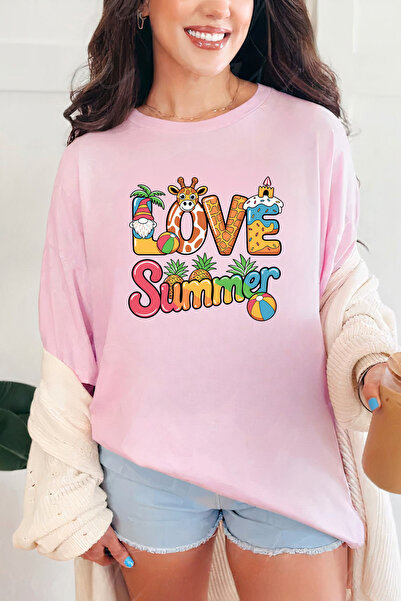 Sarah's Boutique Women's T-shirt – 100% cotton – Giraffe Summer