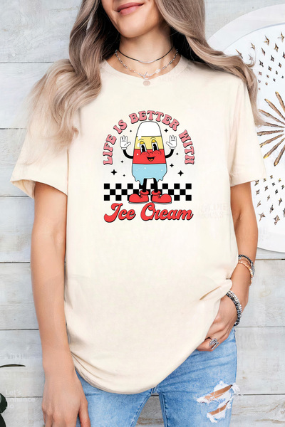 Sarah's Boutique Women's T-shirt – 100% cotton – Retro Popsicle