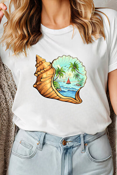 Sarah's Boutique Women's T-shirt – 100% cotton – Shell Scenery