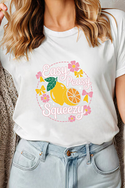 Sarah's Boutique Women's T-shirt – 100% cotton – Citrus Peasy