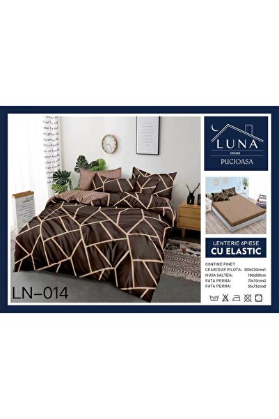 Pucioasa Finet type Duvet Cover Set 6 pieces, geometric print, double bed, 2 ...