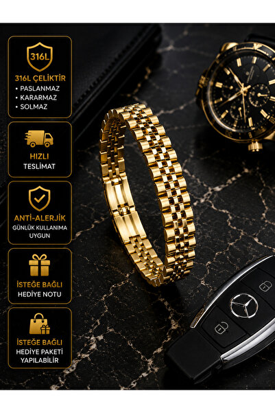 PURE BERRY Men's Vip Steel Bracelet 316L Stainless