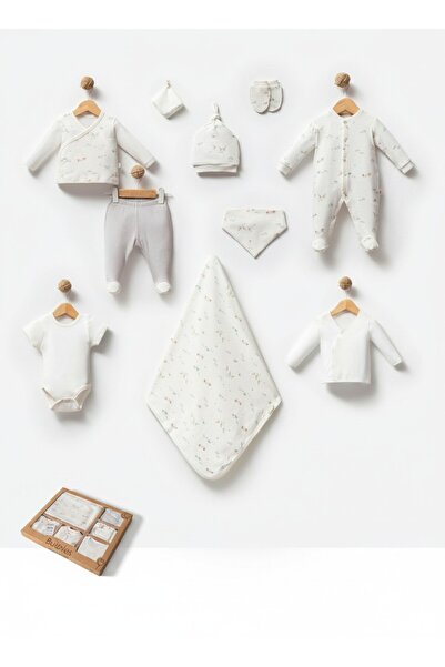 Mou&Kou Cute Forest Friends Patterned 10 Piece Newborn Baby Set