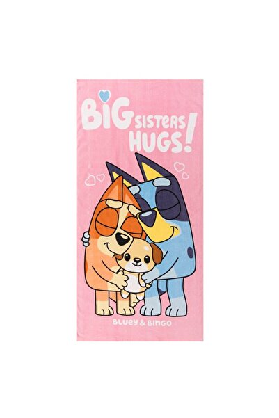 OEM Children's Beach Towel, Cotton, Bluey Pattern, Blue, Absorbent and Lightw...