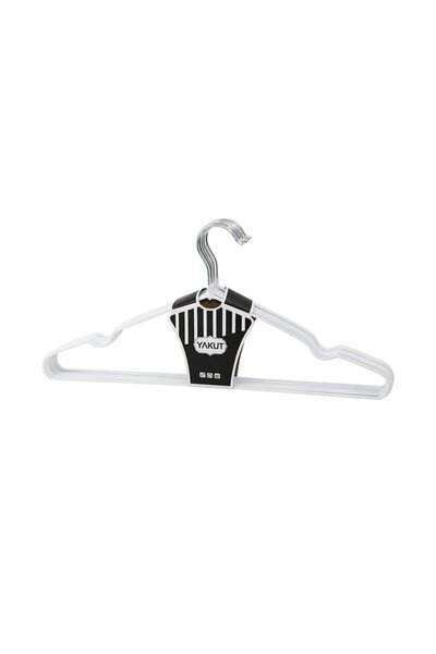 Findit White 10Pcs Silicone Coated Metal Clothes Hanger 40cm (2818)