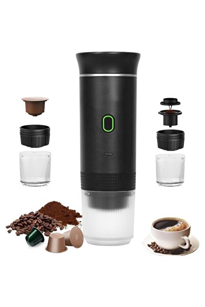 OEM Espressor Portabil 3 în 1 cu Încălzire Automată, 20 Bari, USB-C, Compatib...