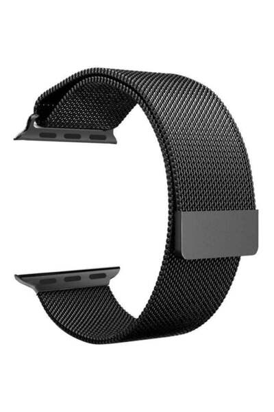 Generic Milanese Stainless Steel Wrist Band For Apple Watch 44 mm Black