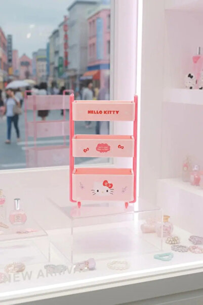 Miniso Sanrio Lisanslı Hello Kitty Tekerlekli El Arabası – Masa Üstü Takı ve ...