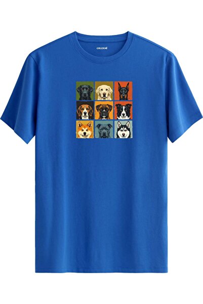 Colermi Retro Dog Collage Design T-Shirt
