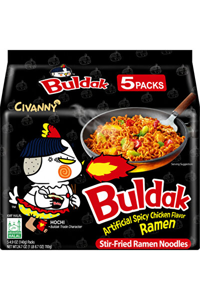 Genel Markalar Samyang Buldak Ramen Orijinal Acılı Hazır Noodle 5 Adet