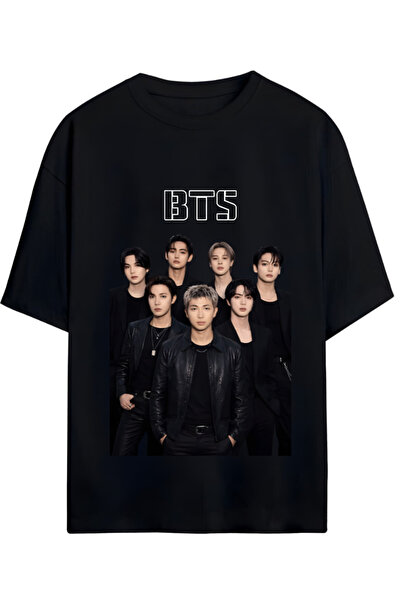 Grafftee Clothing BTS K-Pop Baskılı Yazılı Relaxed Kalıp PamukluUnisex Tişört